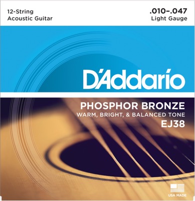 EJ38 i gruppen Strenge / Guitarstrenge / D'Addario / Acoustic Guitar / Phosphor Bronze hos Crafton Musik AB (370260807050)