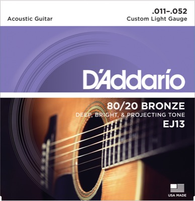 EJ13 i gruppen Strenge / Guitarstrenge / D'Addario / Acoustic Guitar / 80/20 Bronze hos Crafton Musik AB (370221807050)
