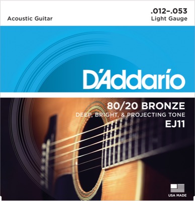 EJ11 i gruppen Strenge / Guitarstrenge / D'Addario / Acoustic Guitar / 80/20 Bronze hos Crafton Musik AB (370222807050)