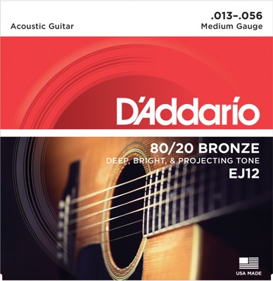 EJ12 i gruppen Strenge / Guitarstrenge / D'Addario / Acoustic Guitar / 80/20 Bronze hos Crafton Musik AB (370223807050)