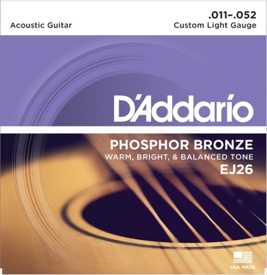 EJ26 i gruppen Strenge / Guitarstrenge / D'Addario / Acoustic Guitar / Phosphor Bronze hos Crafton Musik AB (370251807050)
