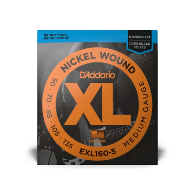 EXL160-5 i gruppen Strenge / Basstrenge / D'Addario / EXL Nickel Round Wound hos Crafton Musik AB (370416957050)