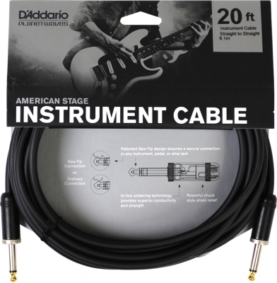 PW-AMSG-20 i gruppen Kabler / D'Addario Accessories / Instrument Cables / American Stage Series hos Crafton Musik AB (370700487050)