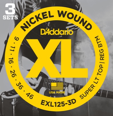 EXL125-3D i gruppen Strenge / Guitarstrenge / D'Addario / Electric Guitar / Multipack hos Crafton Musik AB (370965257050)