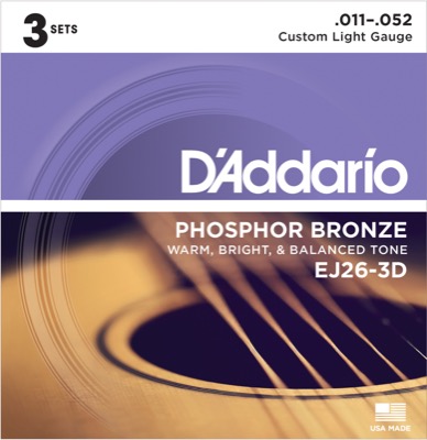 EJ26-3D i gruppen Strenge / Guitarstrenge / D'Addario / Acoustic Guitar / Multipack hos Crafton Musik AB (370965557050)